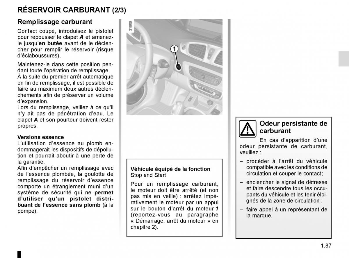 Renault Scenic III 3 manuel du proprietaire / page 93