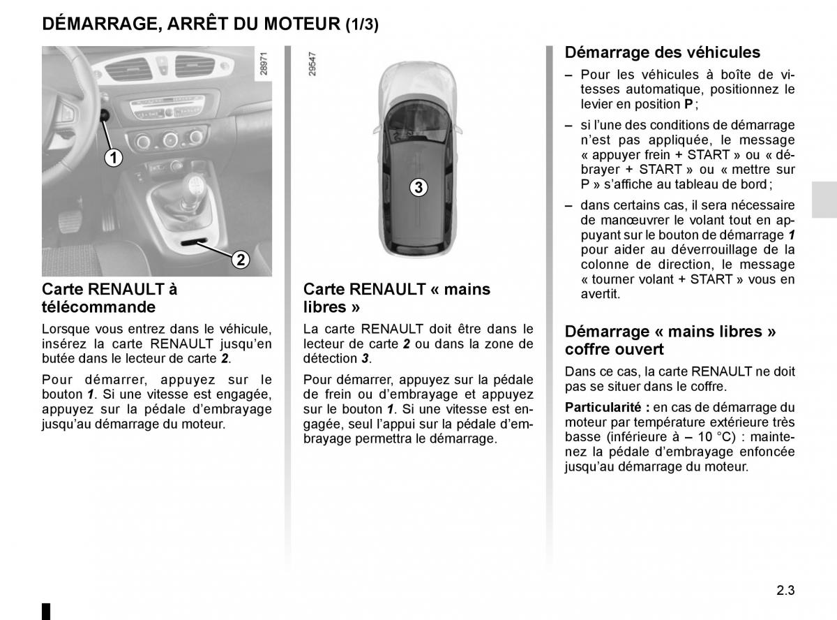 Renault Scenic III 3 manuel du proprietaire / page 97