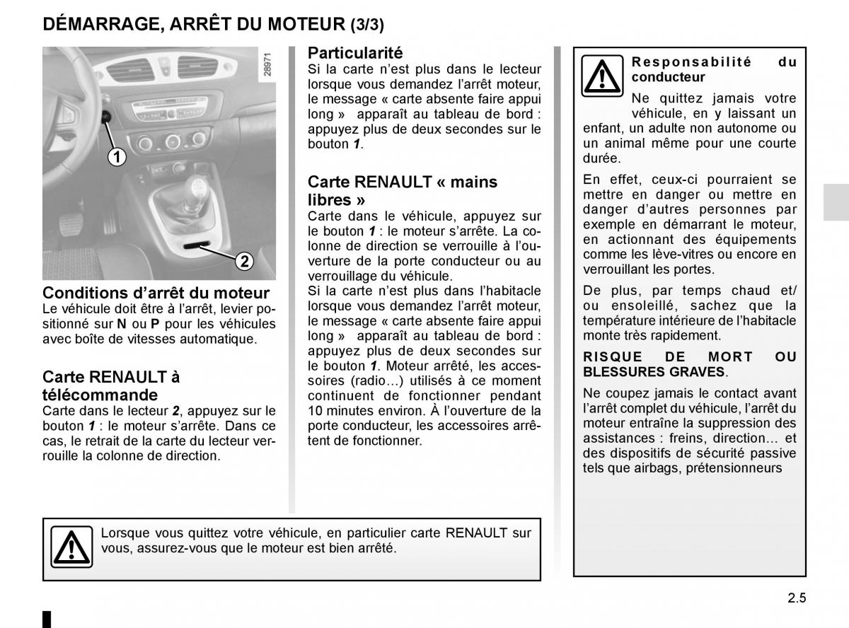 Renault Scenic III 3 manuel du proprietaire / page 99