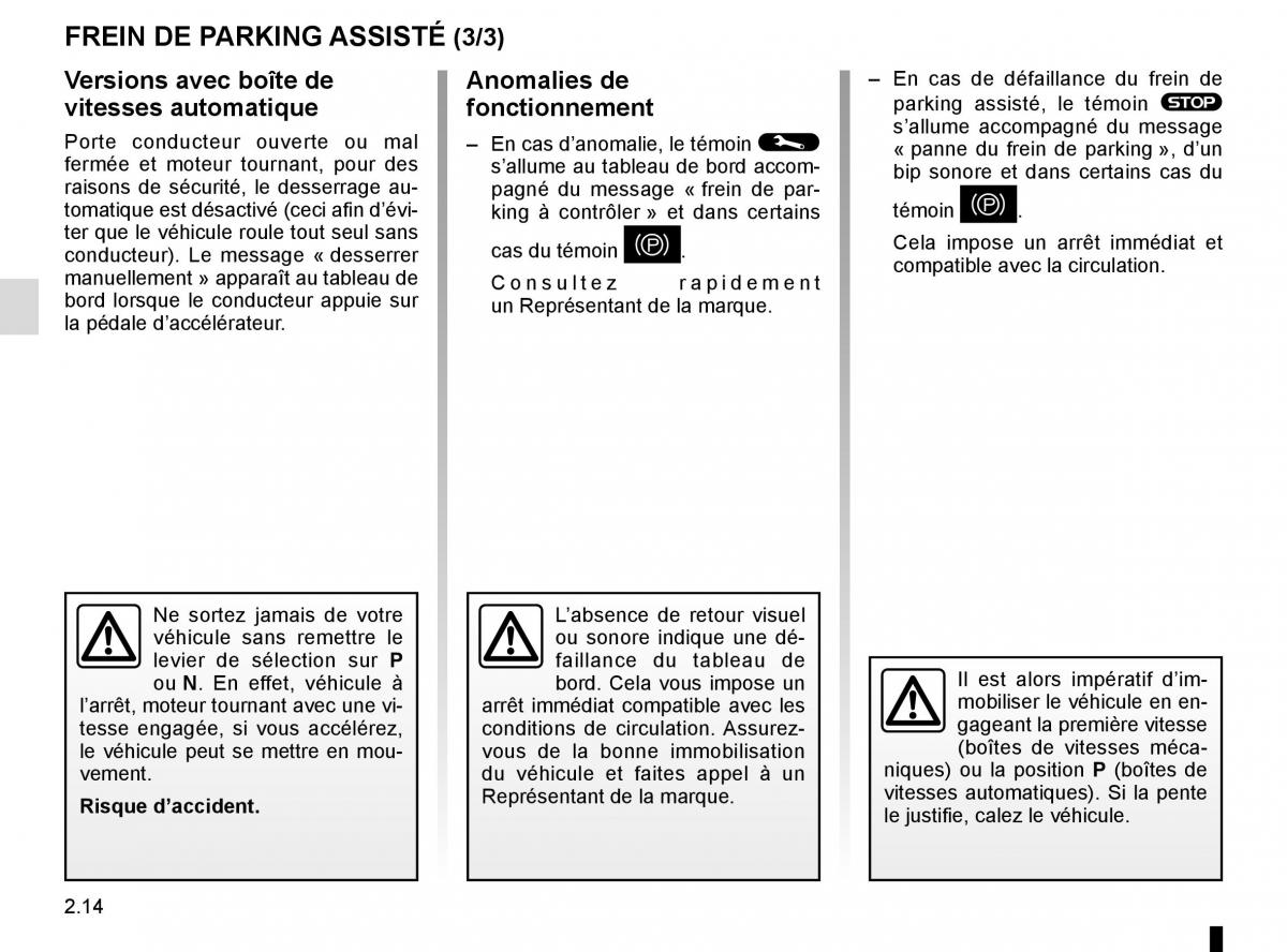 Renault Scenic III 3 manuel du proprietaire / page 108