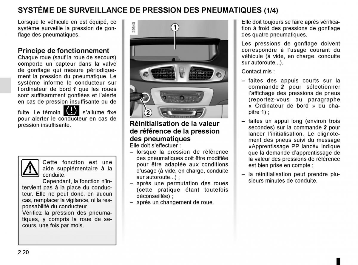 Renault Scenic III 3 manuel du proprietaire / page 114