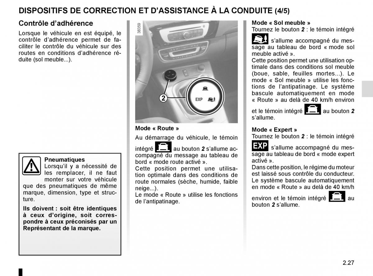 Renault Scenic III 3 manuel du proprietaire / page 121