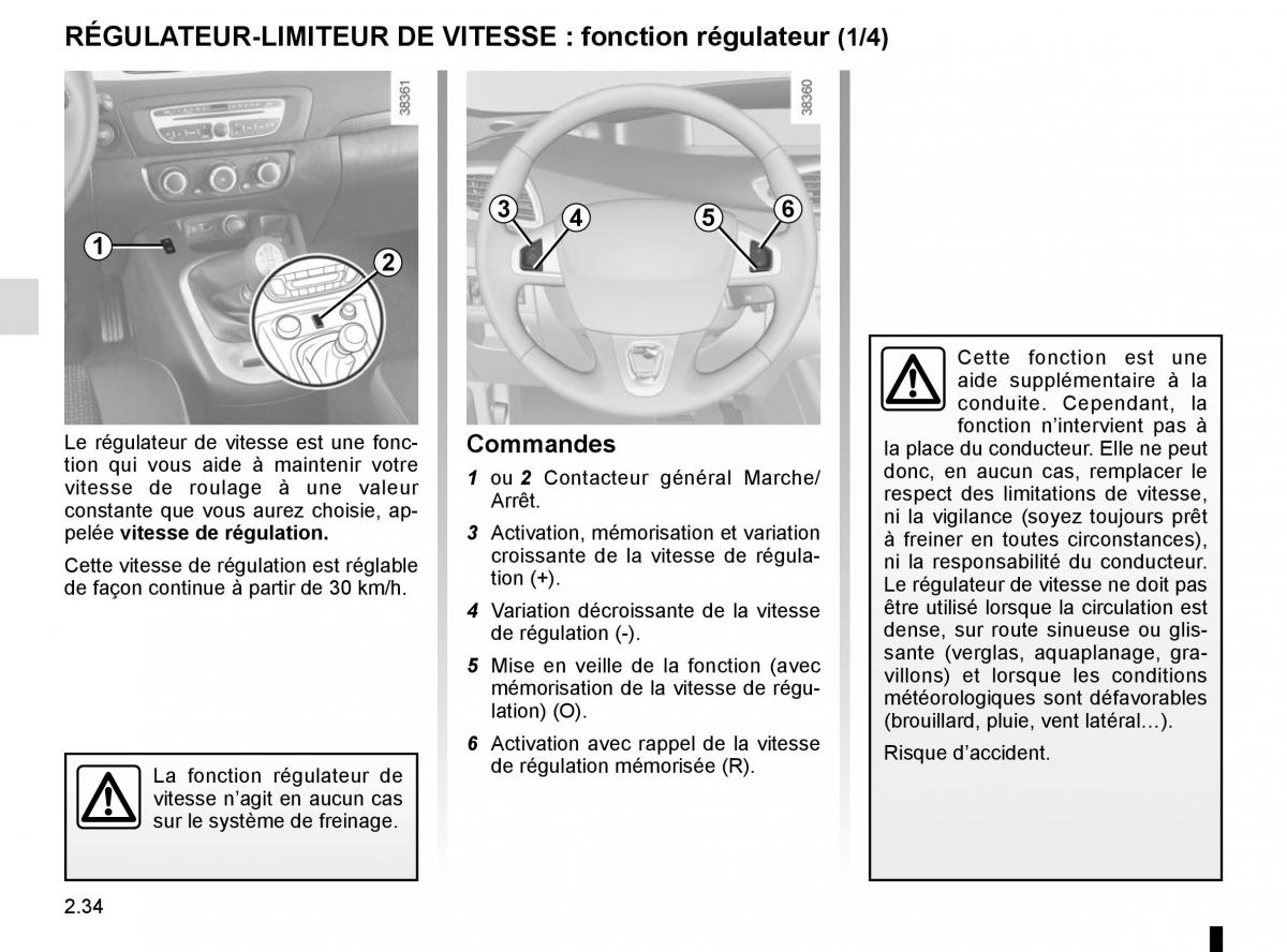 Renault Scenic III 3 manuel du proprietaire / page 128