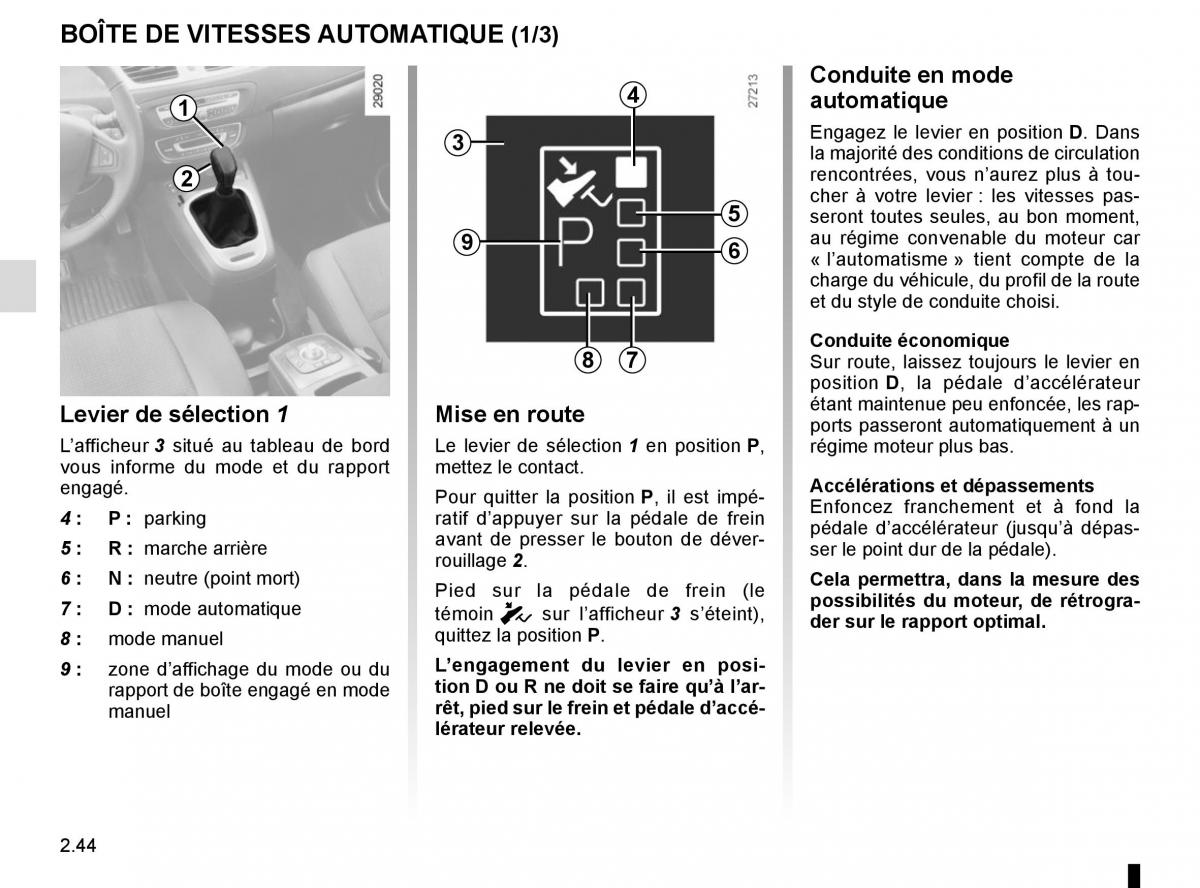 Renault Scenic III 3 manuel du proprietaire / page 138