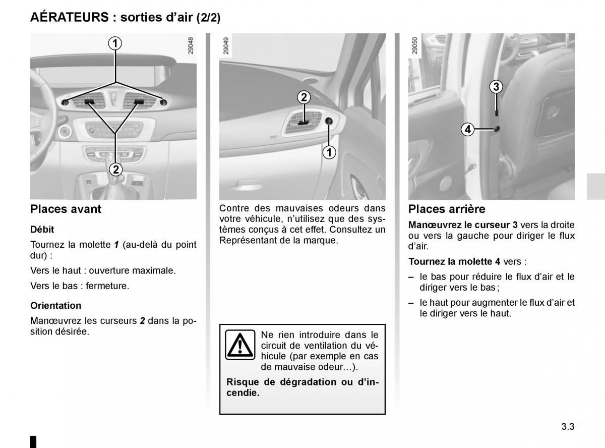 Renault Scenic III 3 manuel du proprietaire / page 143