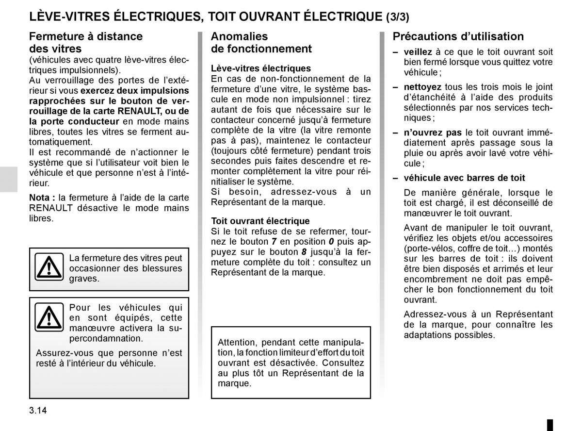 Renault Scenic III 3 manuel du proprietaire / page 154