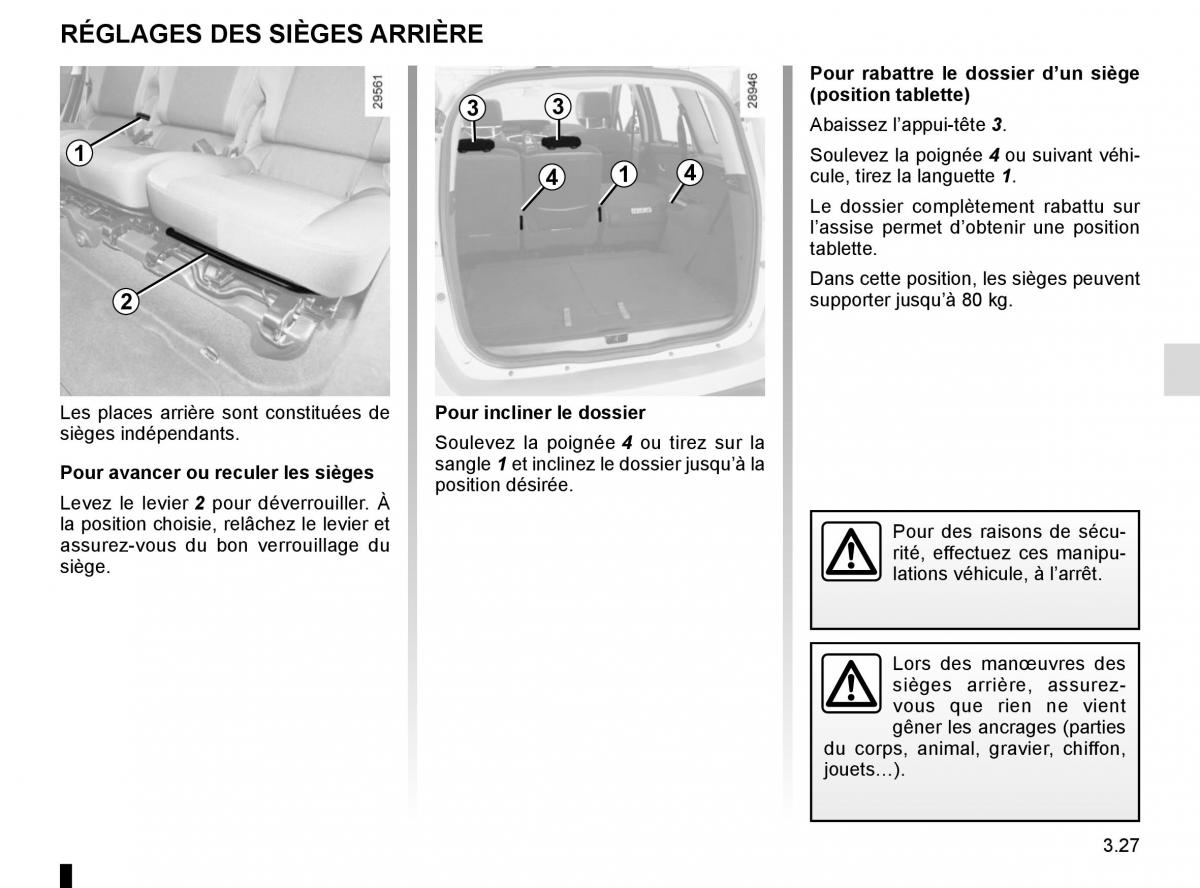 Renault Scenic III 3 manuel du proprietaire / page 167