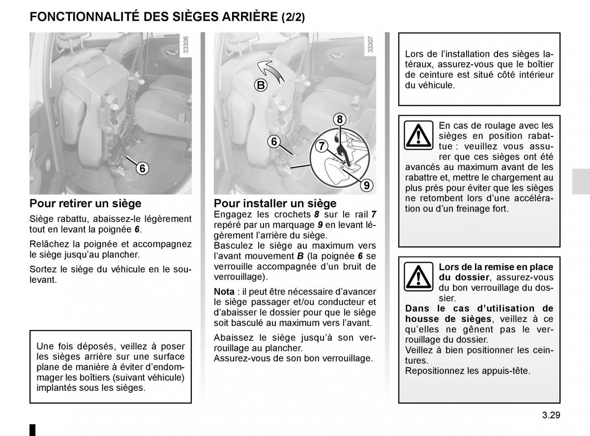 Renault Scenic III 3 manuel du proprietaire / page 169