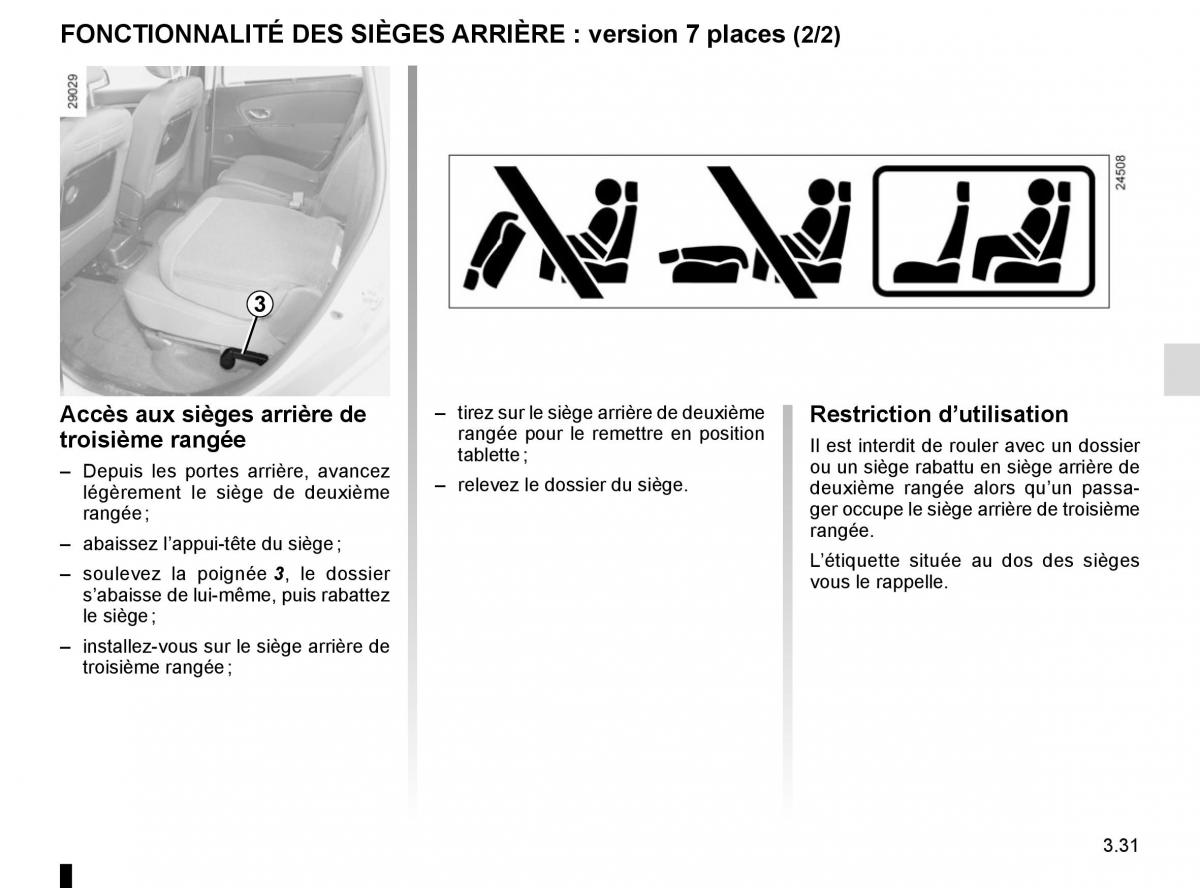 Renault Scenic III 3 manuel du proprietaire / page 171