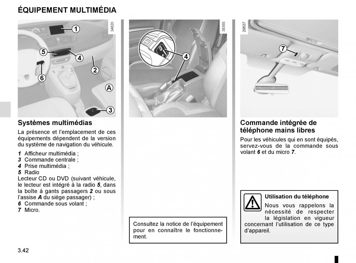 Renault Scenic III 3 manuel du proprietaire / page 182