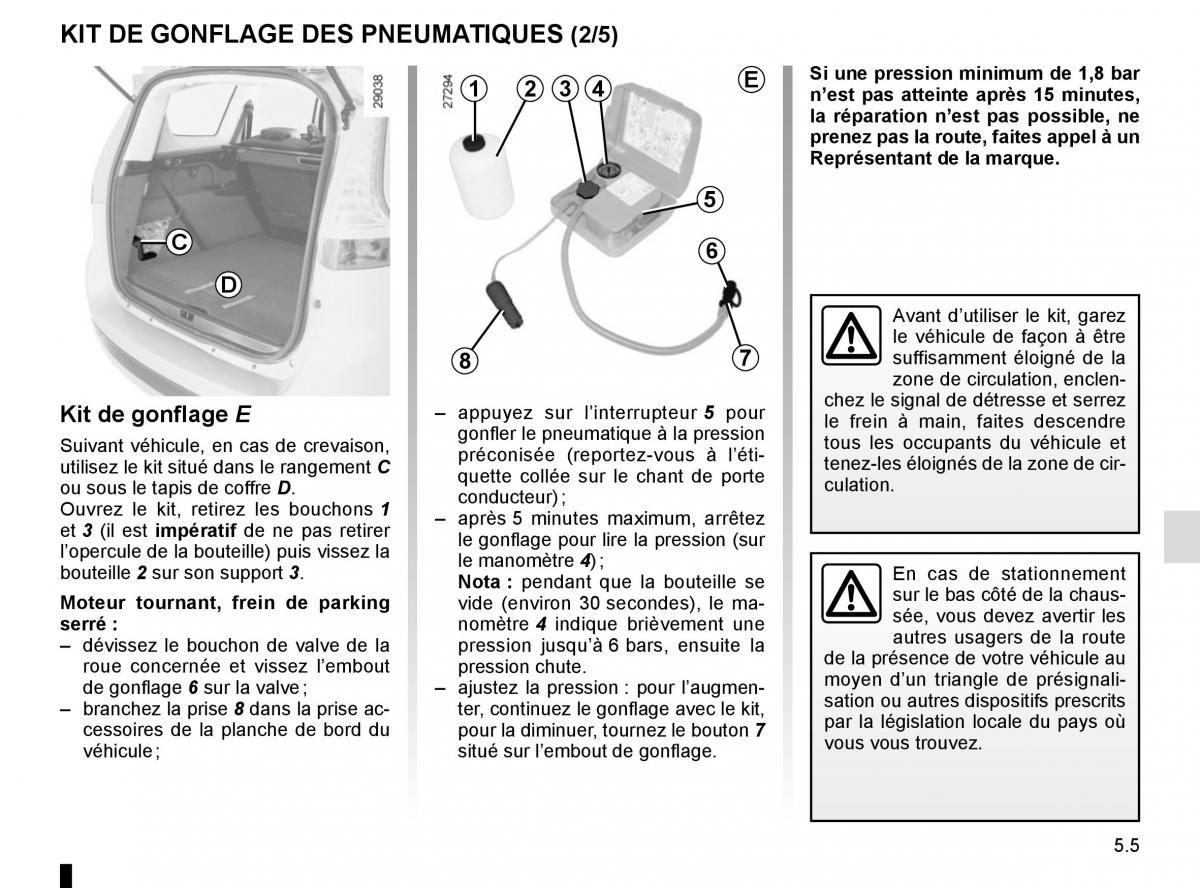 Renault Scenic III 3 manuel du proprietaire / page 205