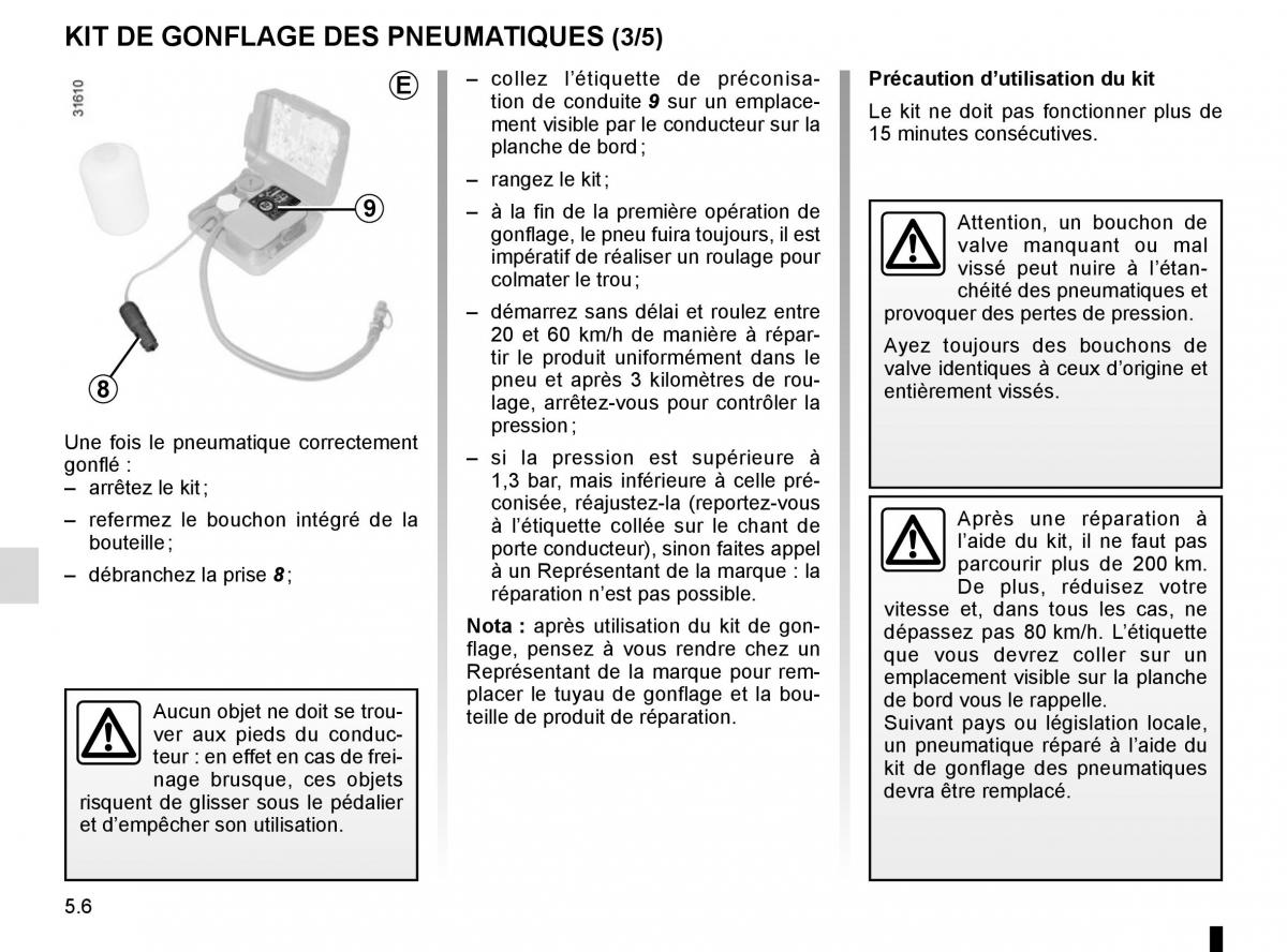 Renault Scenic III 3 manuel du proprietaire / page 206