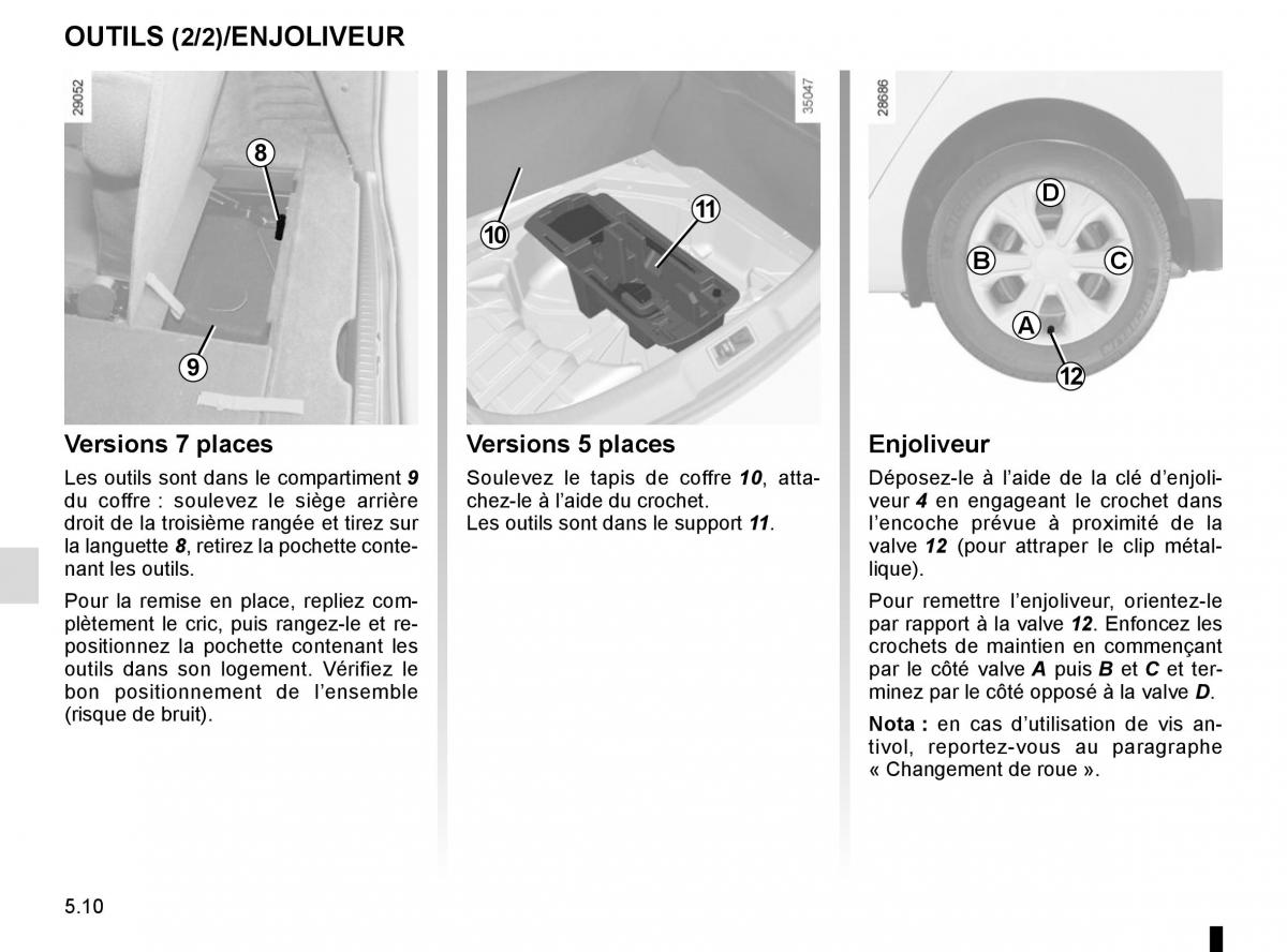 Renault Scenic III 3 manuel du proprietaire / page 210