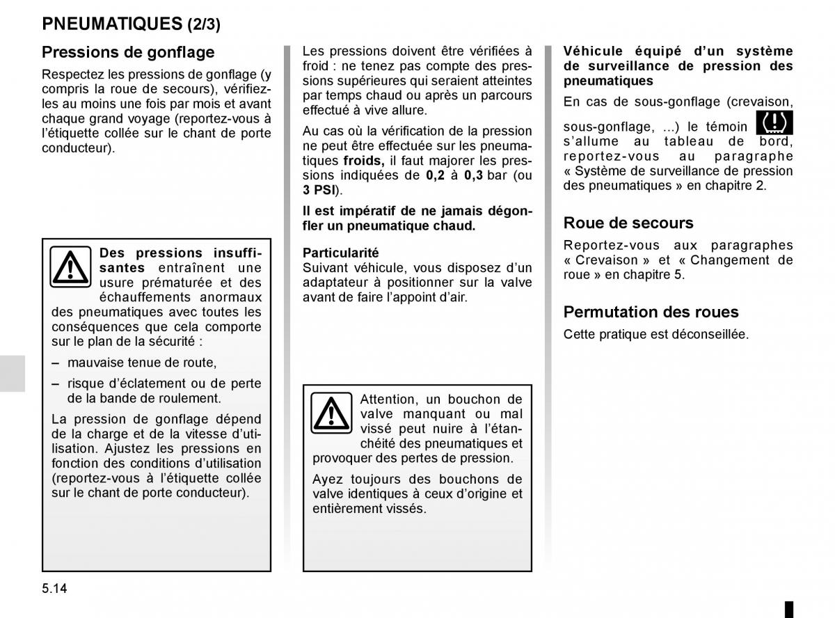 Renault Scenic III 3 manuel du proprietaire / page 214