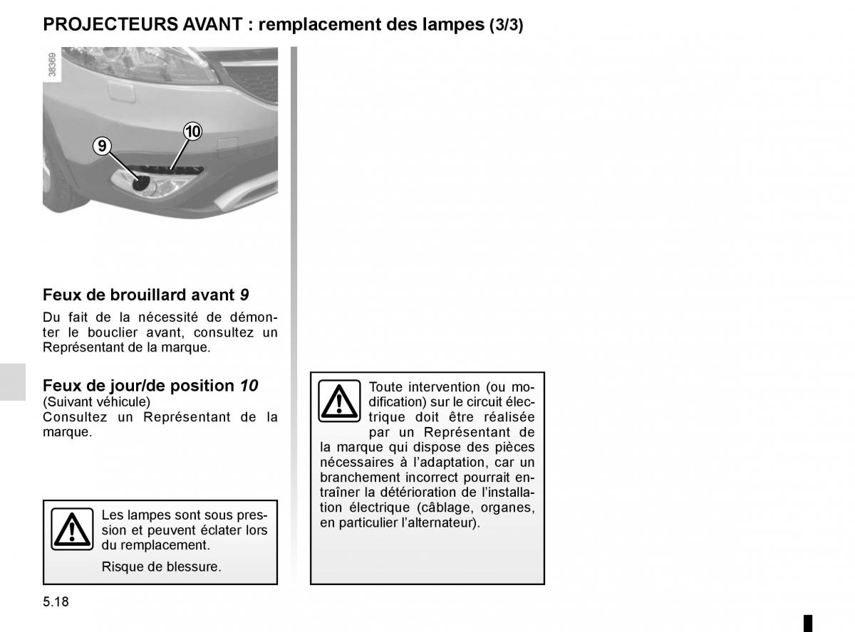 Renault Scenic III 3 manuel du proprietaire / page 218