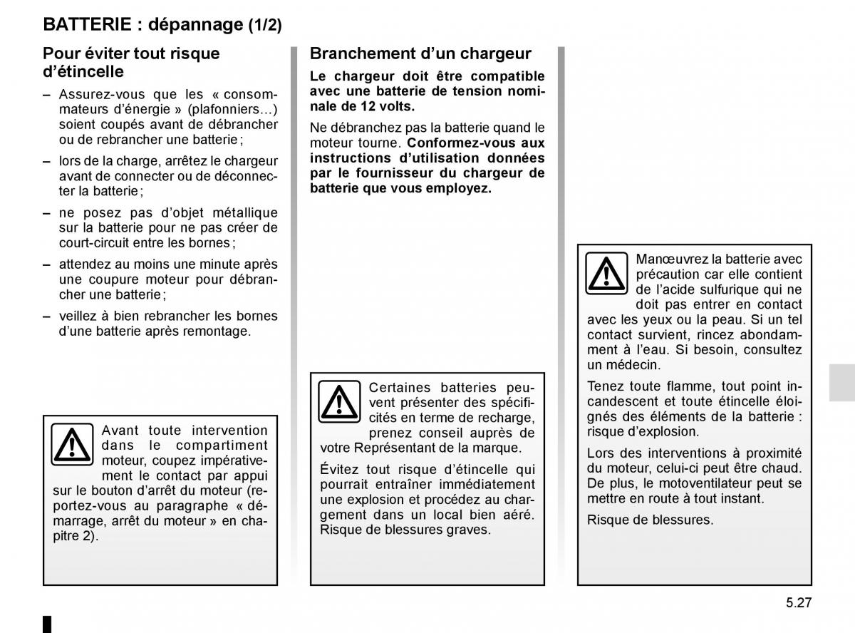 Renault Scenic III 3 manuel du proprietaire / page 227