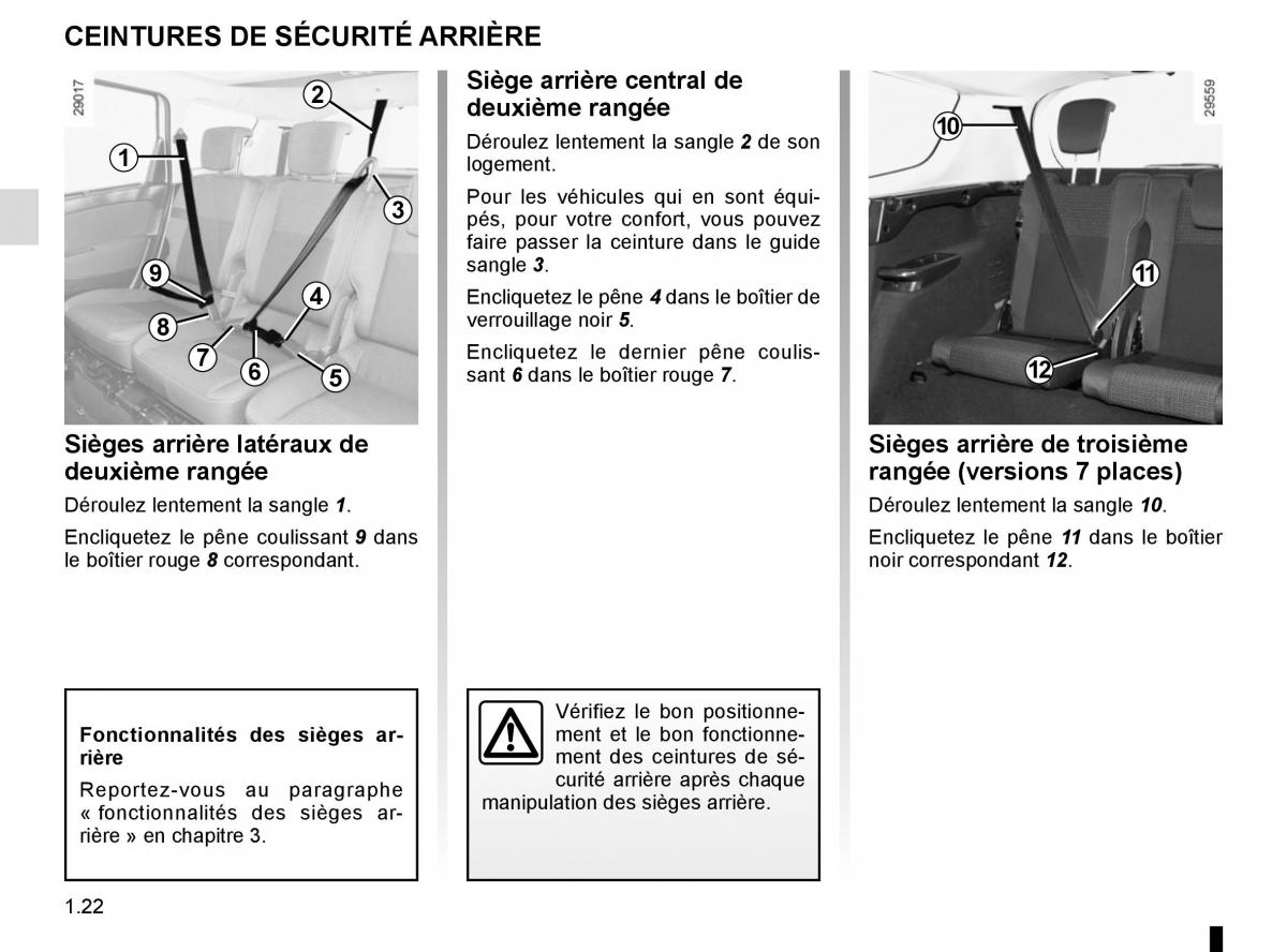 Renault Scenic III 3 manuel du proprietaire / page 28