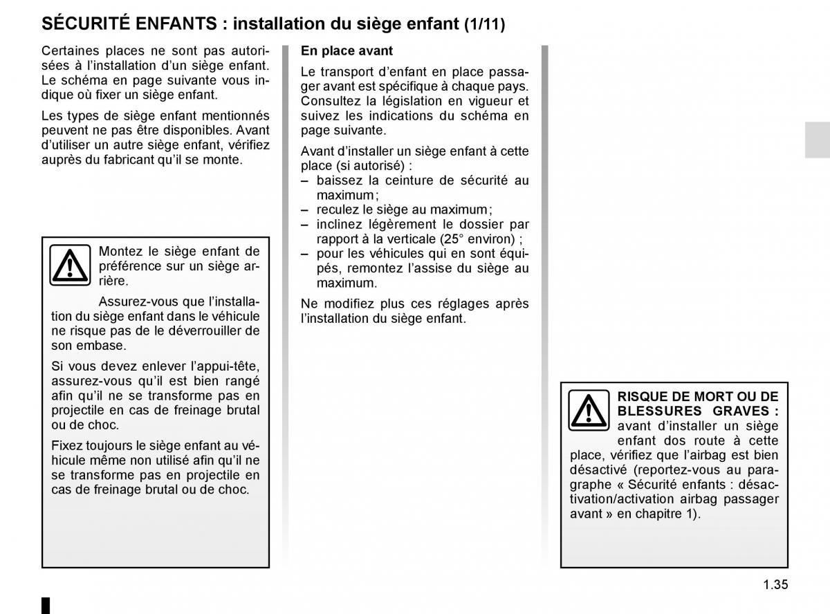 Renault Scenic III 3 manuel du proprietaire / page 41