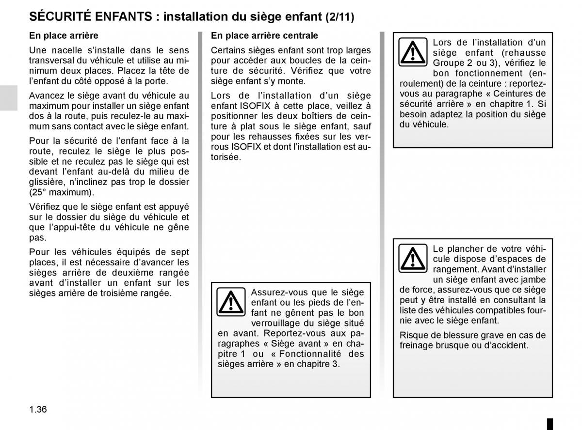 Renault Scenic III 3 manuel du proprietaire / page 42