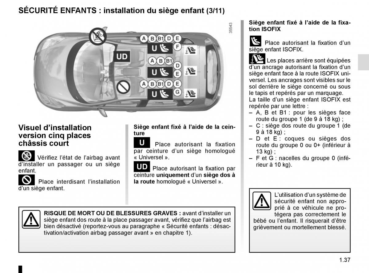 Renault Scenic III 3 manuel du proprietaire / page 43