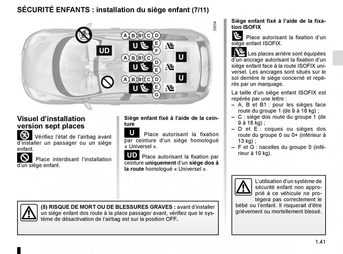 Renault Scenic III 3 manuel du proprietaire / page 47