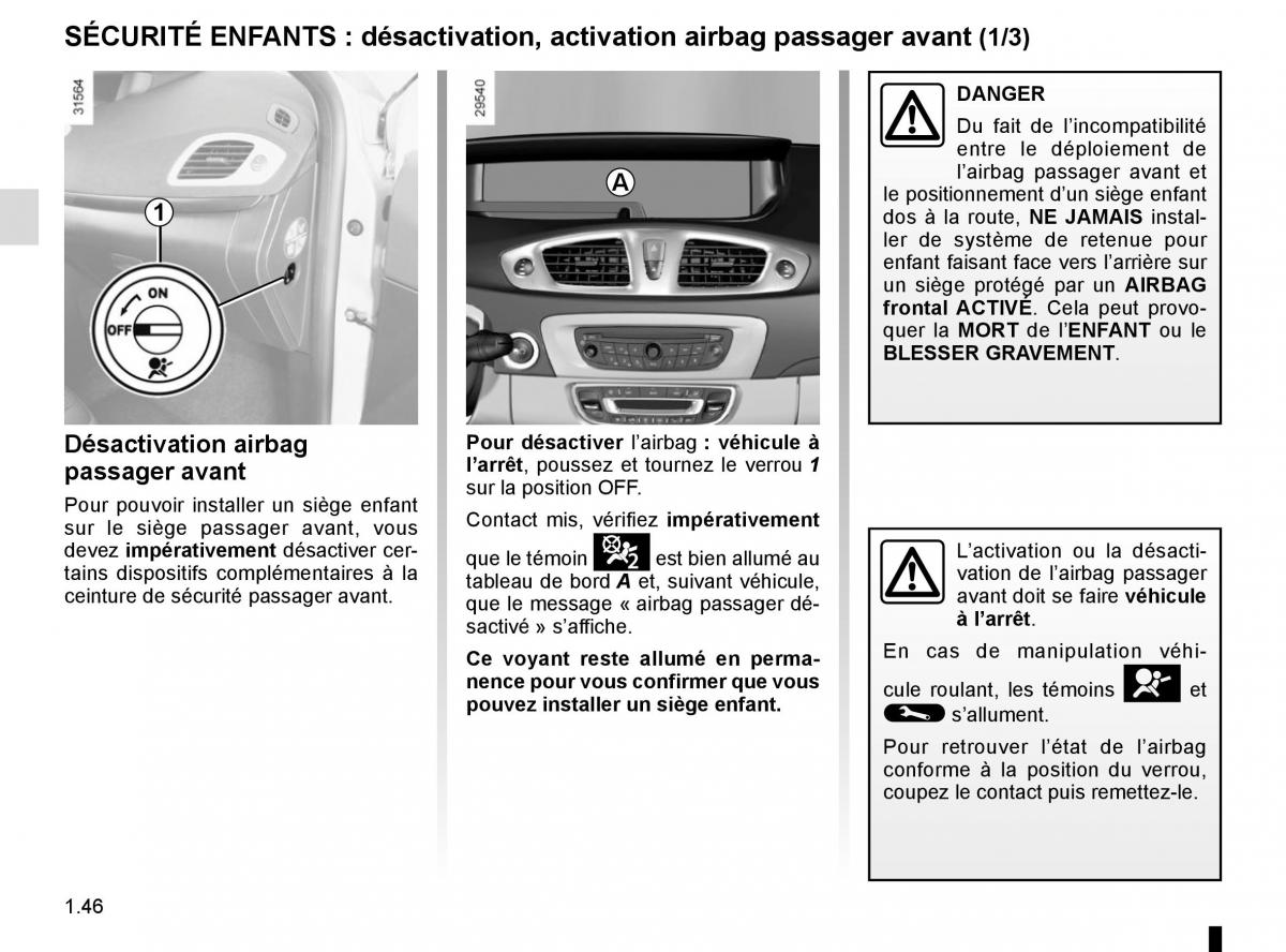 Renault Scenic III 3 manuel du proprietaire / page 52