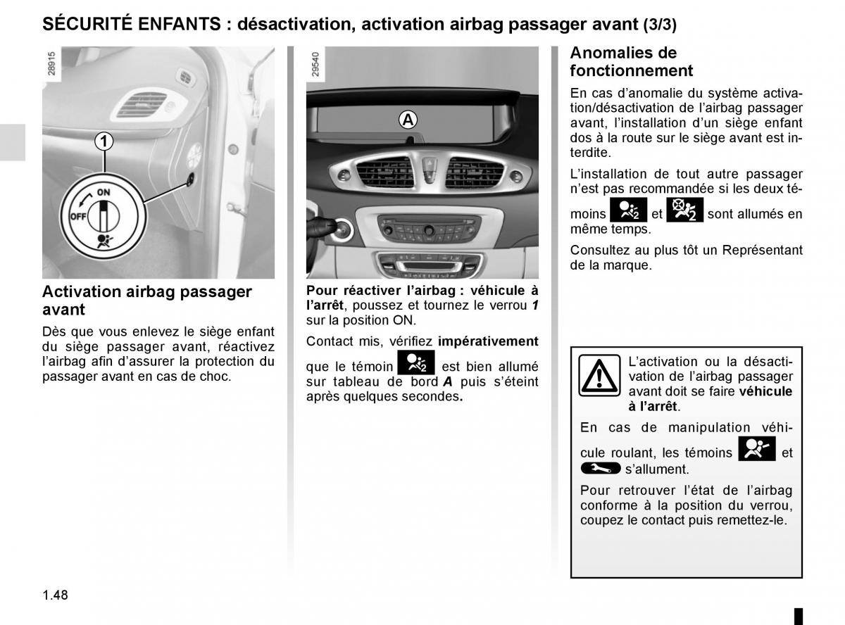 Renault Scenic III 3 manuel du proprietaire / page 54