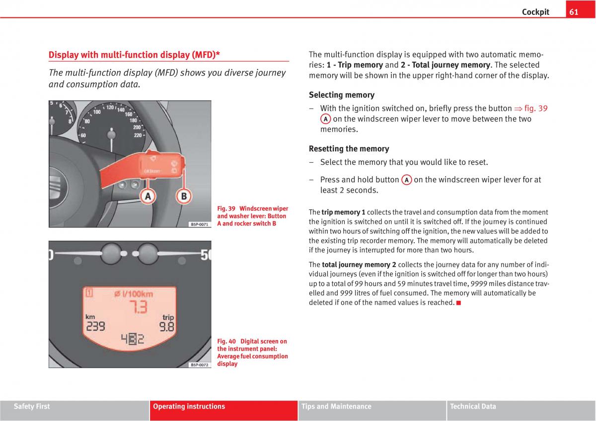 manual  Seat Altea owners manual / page 63