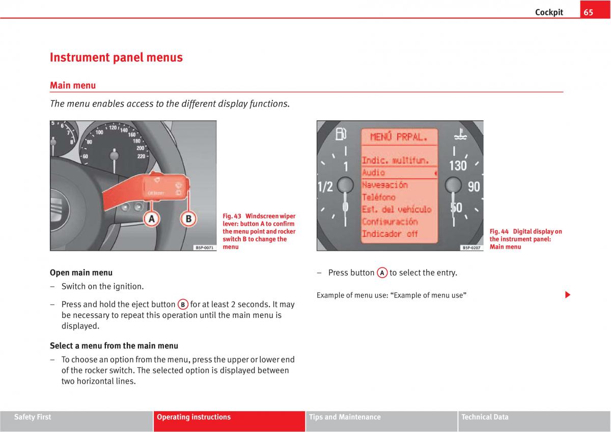 manual  Seat Altea owners manual / page 67