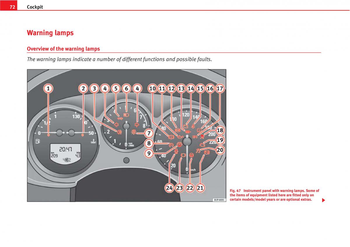 manual  Seat Altea owners manual / page 74