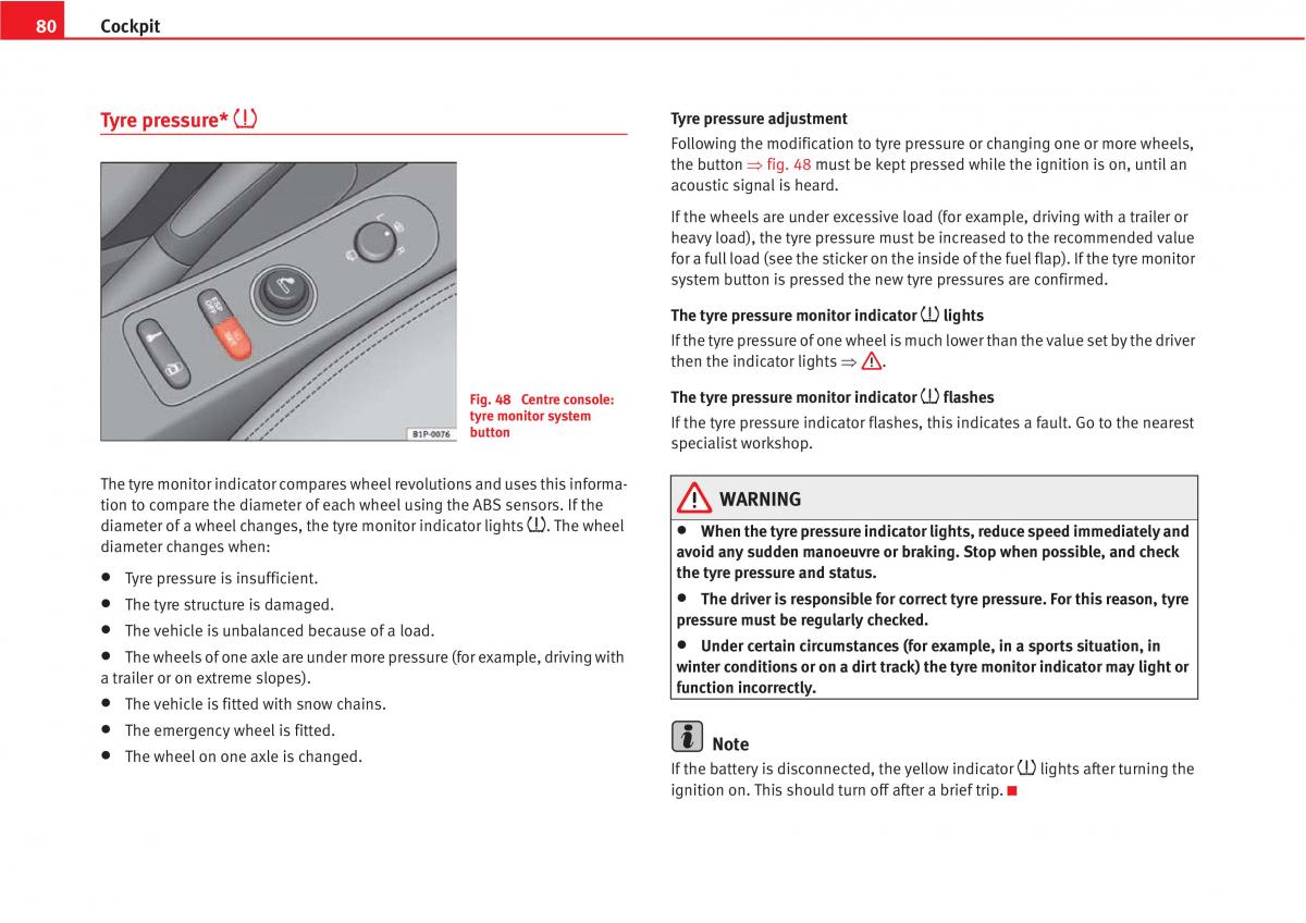 manual  Seat Altea owners manual / page 82