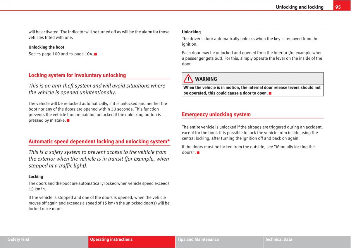 manual  Seat Altea owners manual / page 97