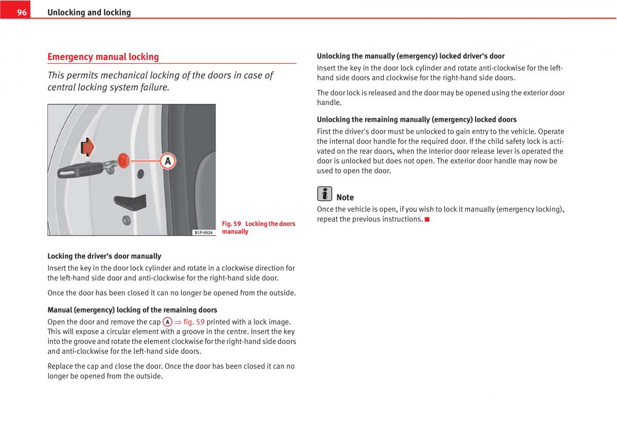 manual  Seat Altea owners manual / page 98