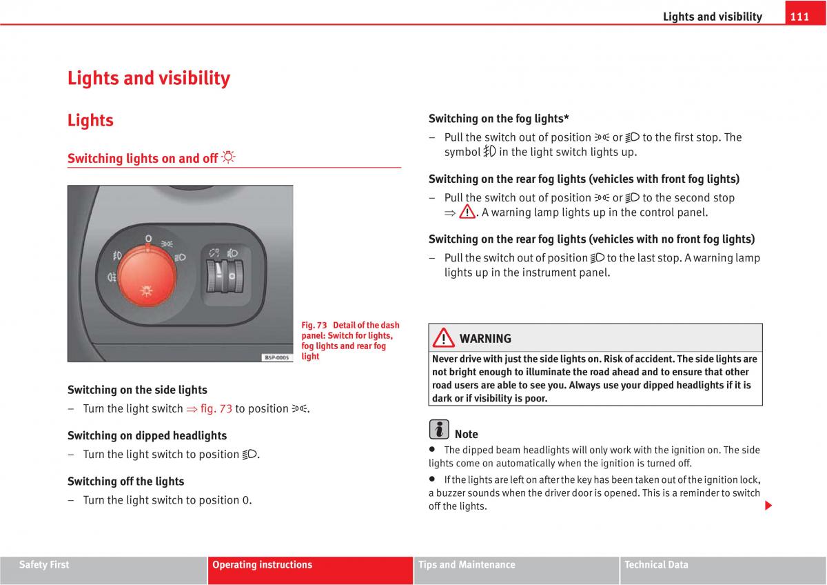 manual  Seat Altea owners manual / page 113