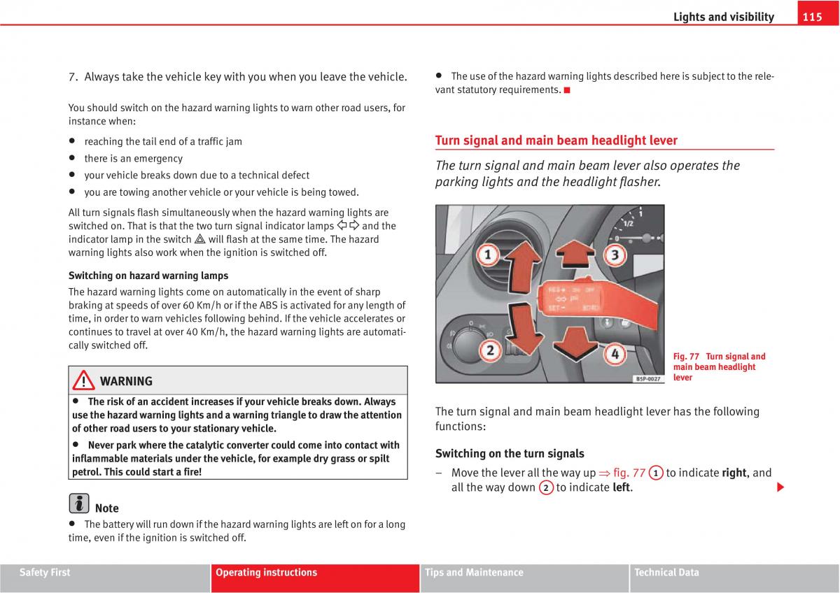 manual  Seat Altea owners manual / page 117