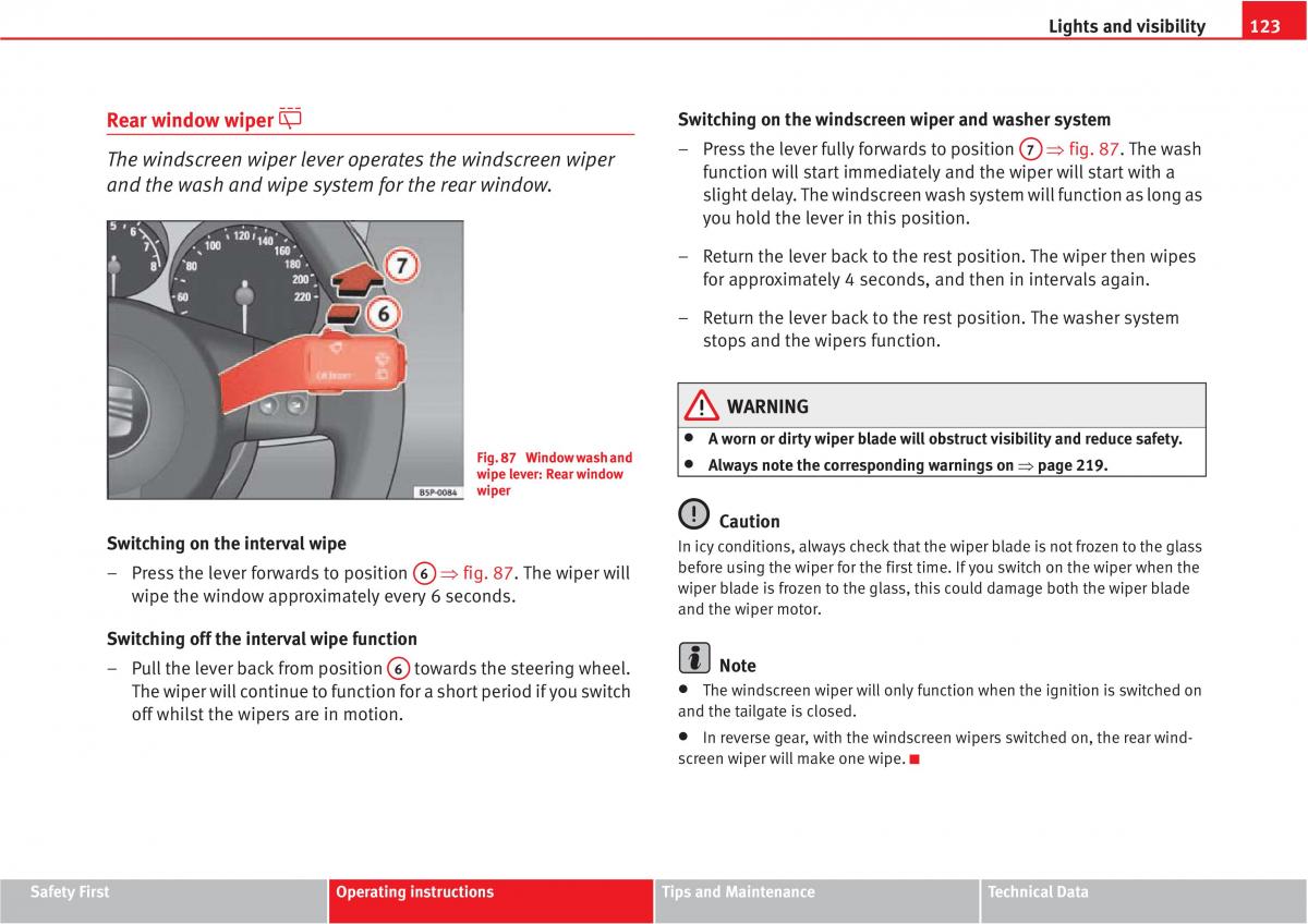 manual  Seat Altea owners manual / page 125