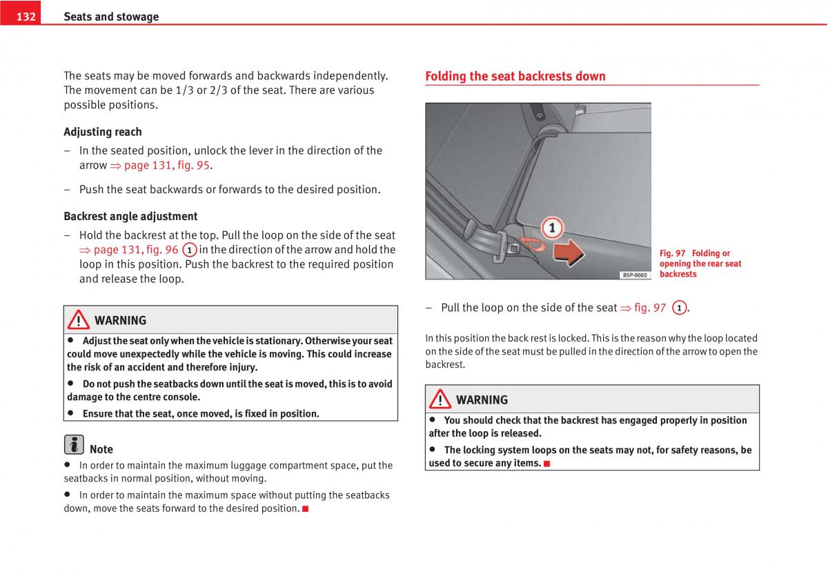 manual  Seat Altea owners manual / page 134