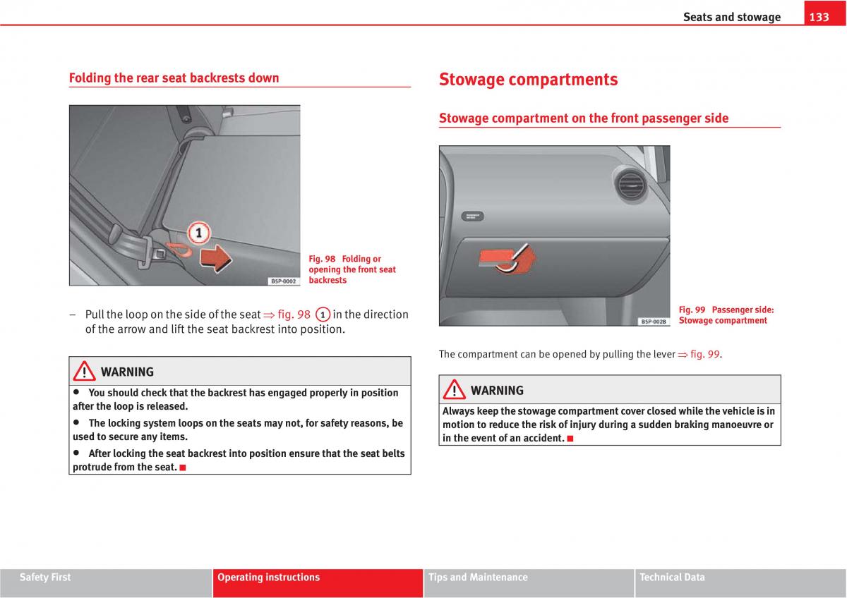 manual  Seat Altea owners manual / page 135