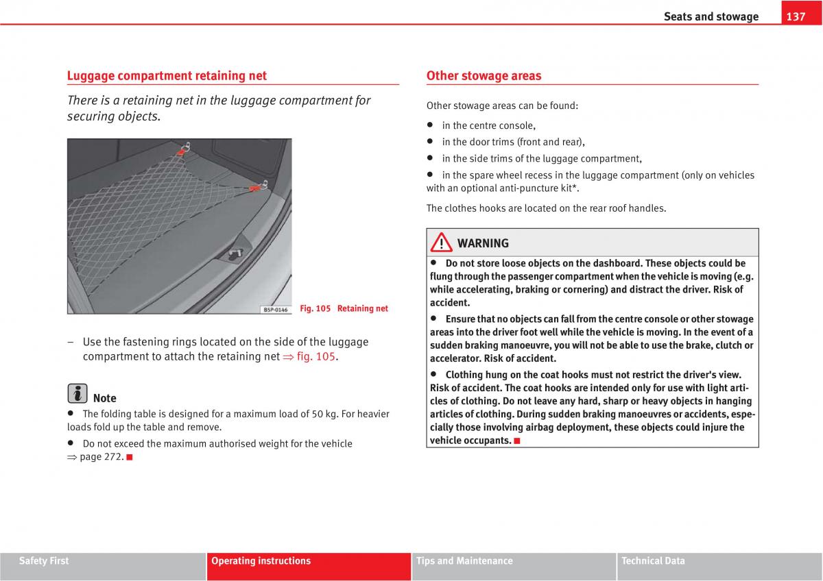 manual  Seat Altea owners manual / page 139