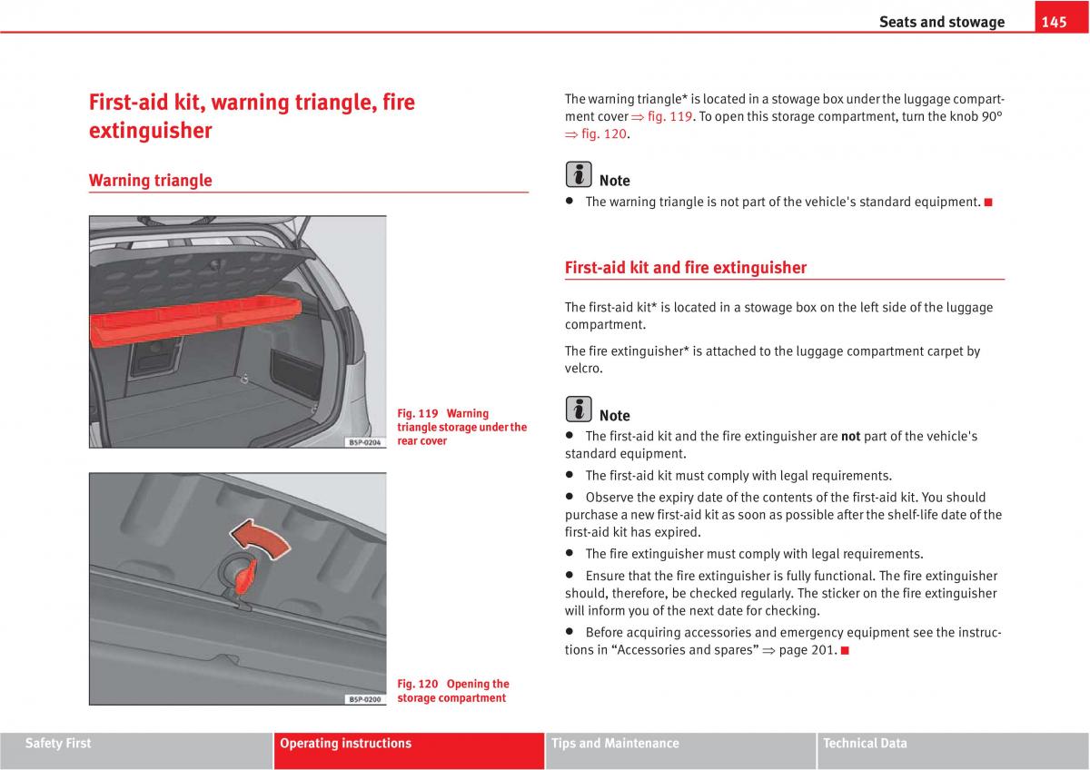 manual  Seat Altea owners manual / page 147