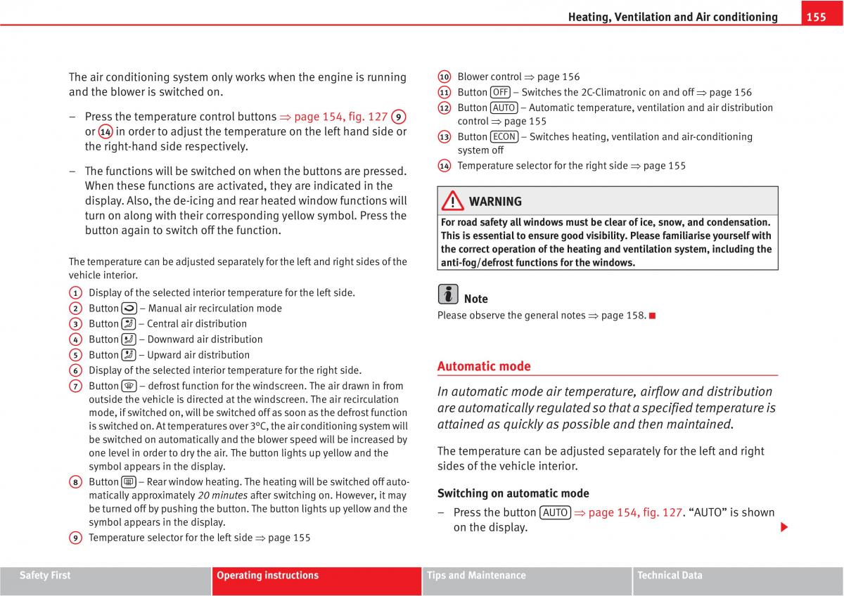 manual  Seat Altea owners manual / page 157