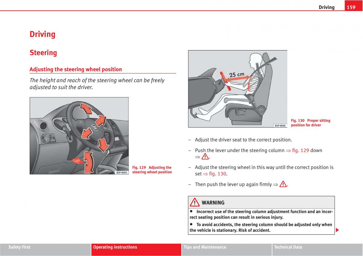 manual  Seat Altea owners manual / page 161