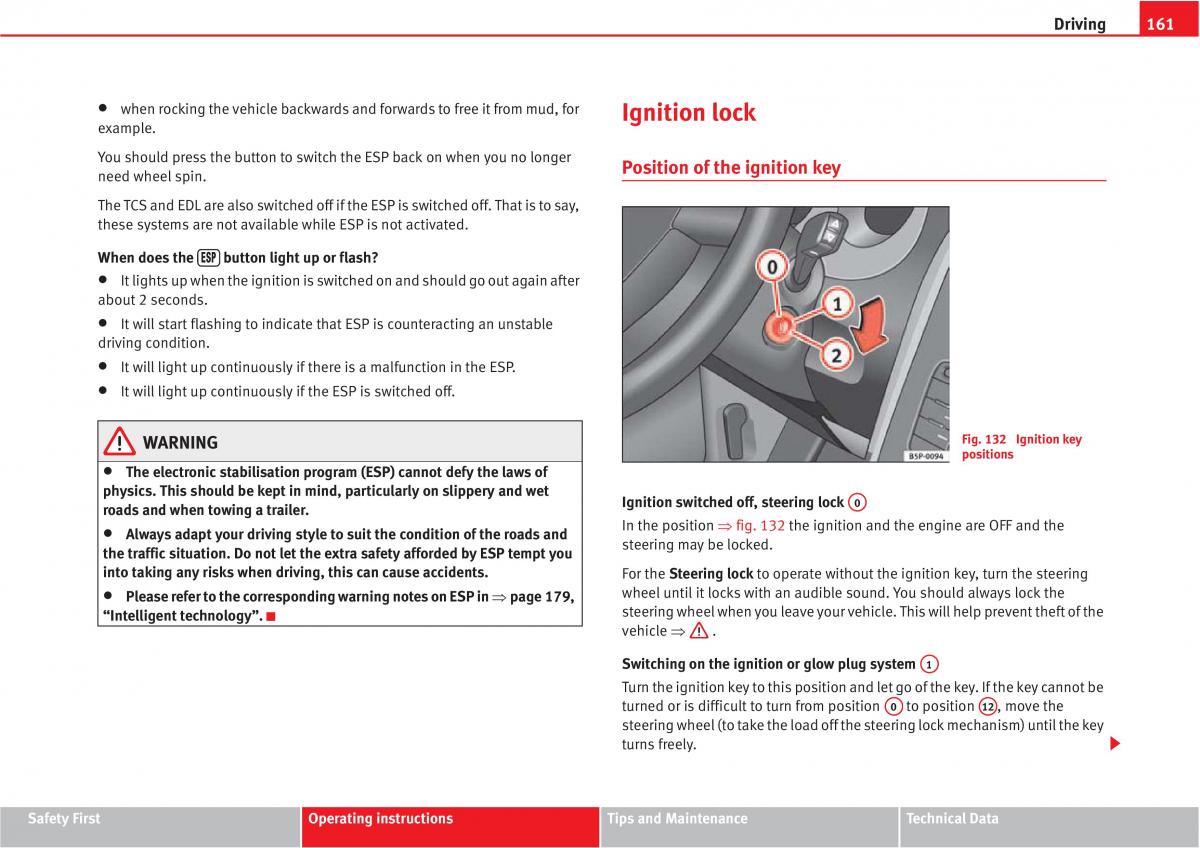 manual  Seat Altea owners manual / page 163