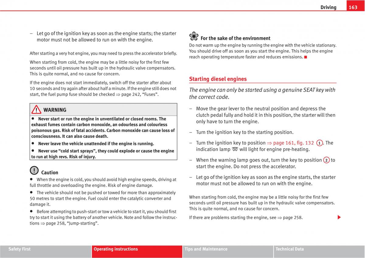 manual  Seat Altea owners manual / page 165