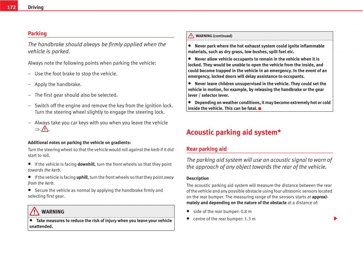 manual  Seat Altea owners manual / page 174