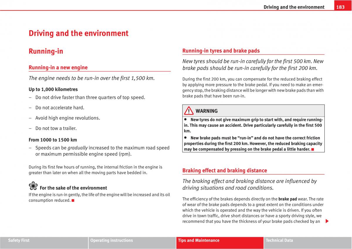 manual  Seat Altea owners manual / page 185