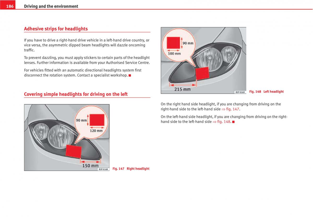 manual  Seat Altea owners manual / page 188