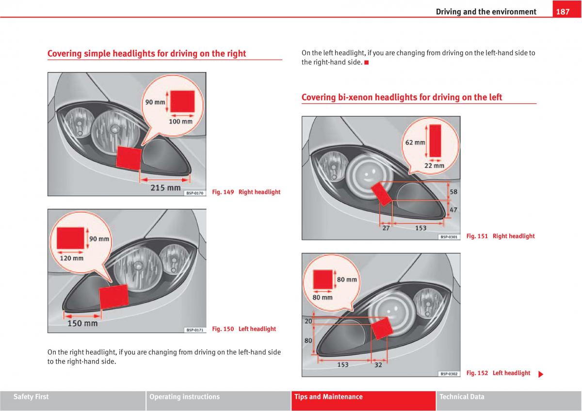 manual  Seat Altea owners manual / page 189