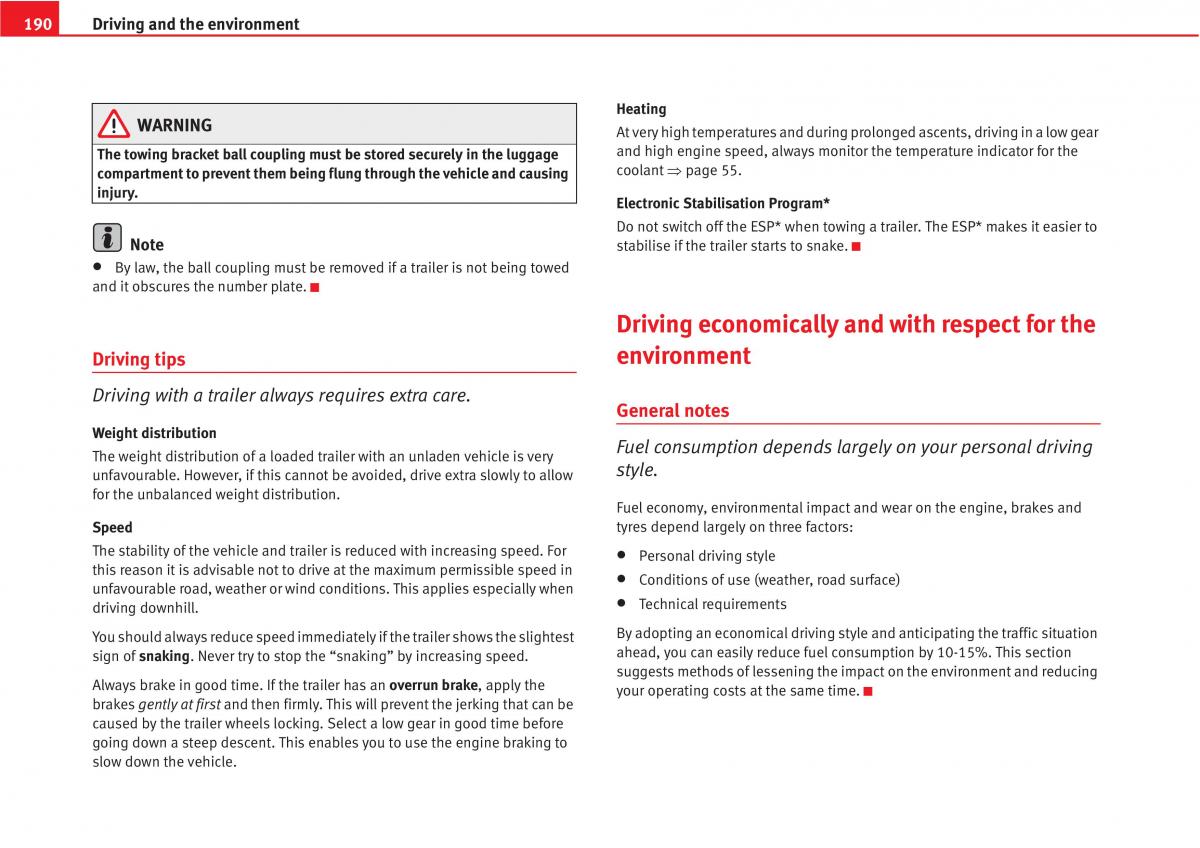 manual  Seat Altea owners manual / page 192