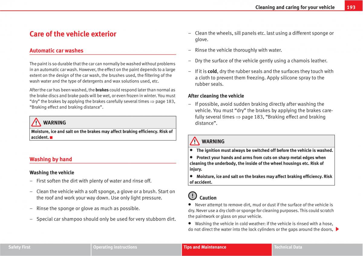 manual  Seat Altea owners manual / page 195